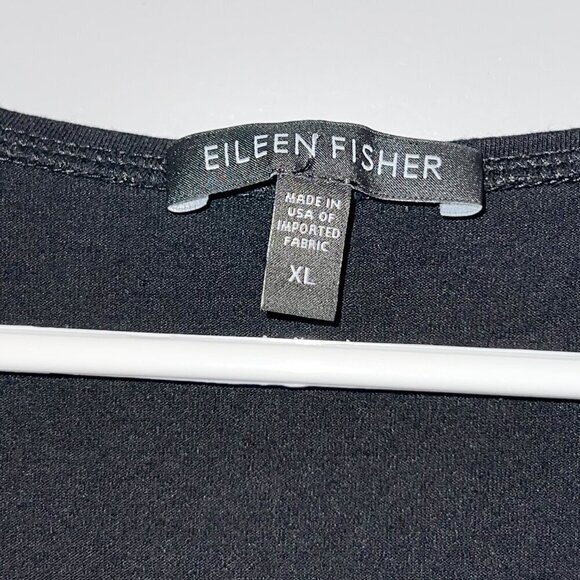 Eileen Fisher Rayon Sleeveless Tank Top Black Size XL - Picture 2 of 5